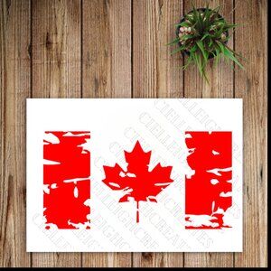 *2 for $20* Distressed Canada Flag decal sticker - Canadian Flag Handcrafted